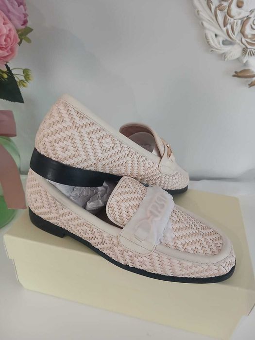 Mocassins Rinascimento Trançados Bege - Tamanho 37 | Novos com Etiqueta