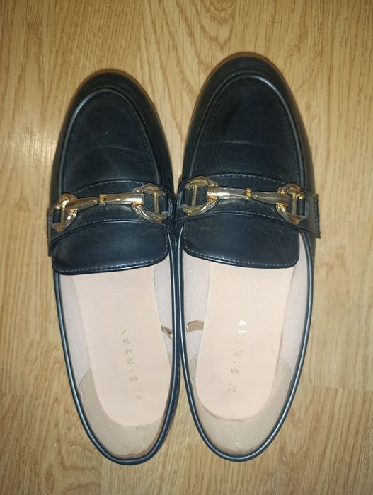 buty damskie czarne Sinsay rozmiar 37 mokasyny lordsy