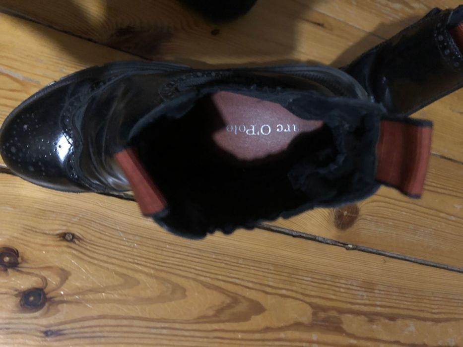Marc O'Polo buty botki sztyblety na platformie za kostkę 39- 25,5cm