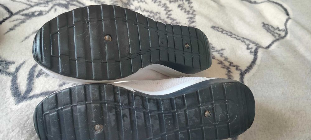 Białe Wsuwane Buty Sportowe sneakersy na Grubej Podeszwie
