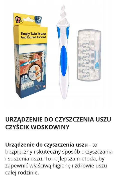 Silikonowy czyścik do uszu nowe nie używane wymienne końcówki