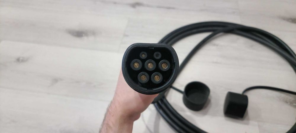 Зарядний кабель для електромобіля Actask Type 2–Type 2 22 кВт 32A 5 м 3 фази Mode 3 зарядный кабель EV Mennekes Tesla BMW VW трифазний трехфазный