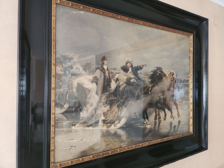Obraz Wilhelm Simmler 117x94 rama lakowa biedermeier druk artystyczny