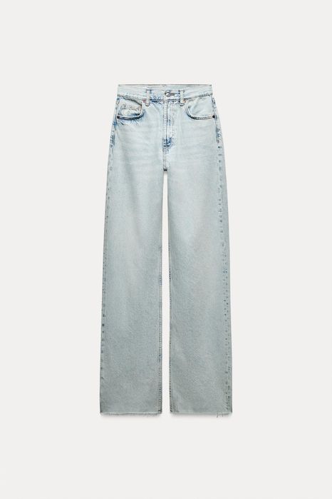 Нові світлі джинси ZARA high rise wide legs 38 розмір (висока посадка)