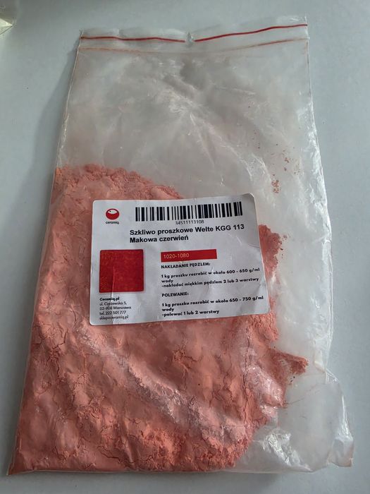 Zestaw szkliw ceramicznych niskotemperaturowych - różne kolory
