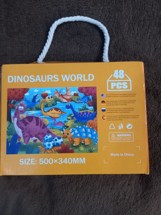 Пазли динозаврики, великі кусочки, 48 шт.