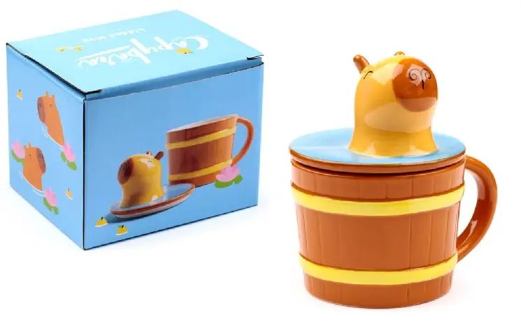 Kubek Ceramiczny Z Kapibarą, 300 Ml. Puckator. Nowy Produkt