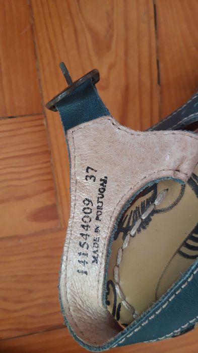 Sandália com salto alto Fly London, azul petróleo, nº 37