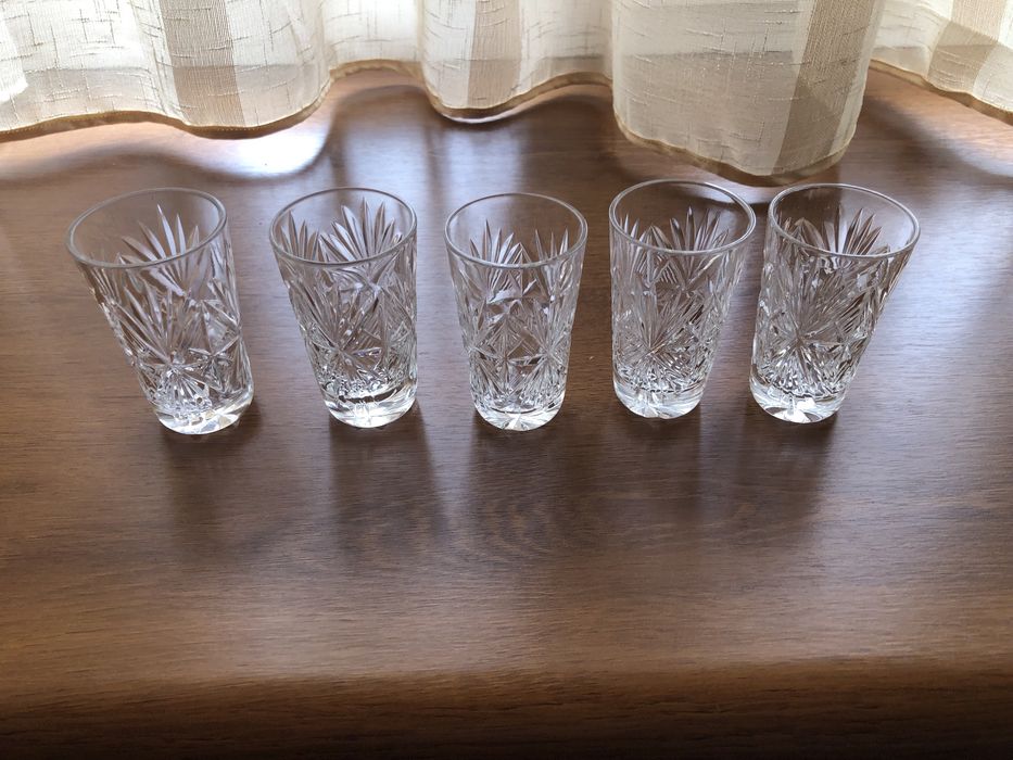 Кришталеві малі стакани 5 шт ціна за всі виробництво СРСР