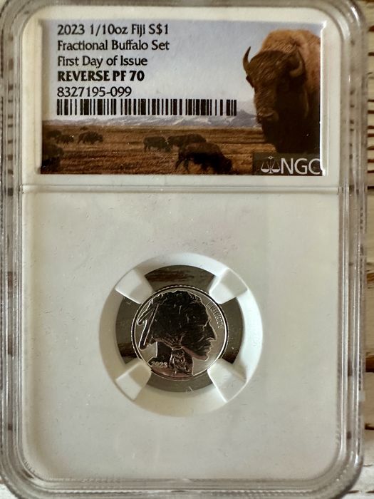 Монета набор 2023 Американский бизон ( Буффало ) NGC PF70 Сербро