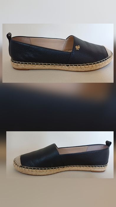 LAUREN Ralph Lauren ESPADRYLE damskie skórzane 39 IDEALNE