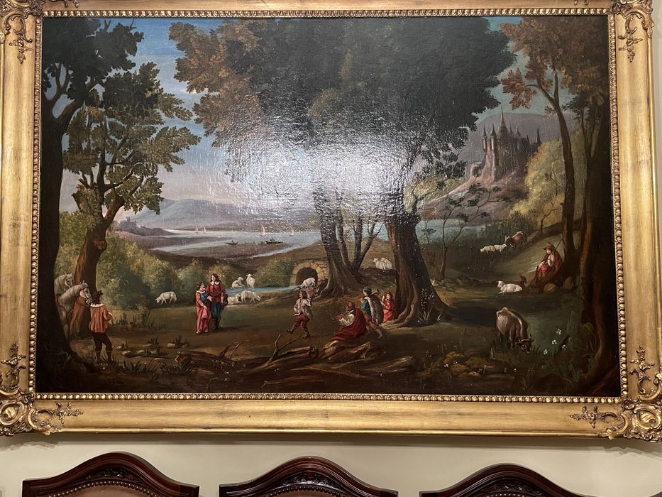 Pintura oleo sec XVIII escola Francesa