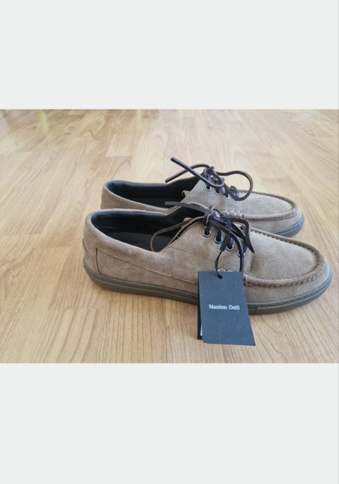 Нові замшеві чоловічі топсайдери Massimo Dutti 43р-28,5см