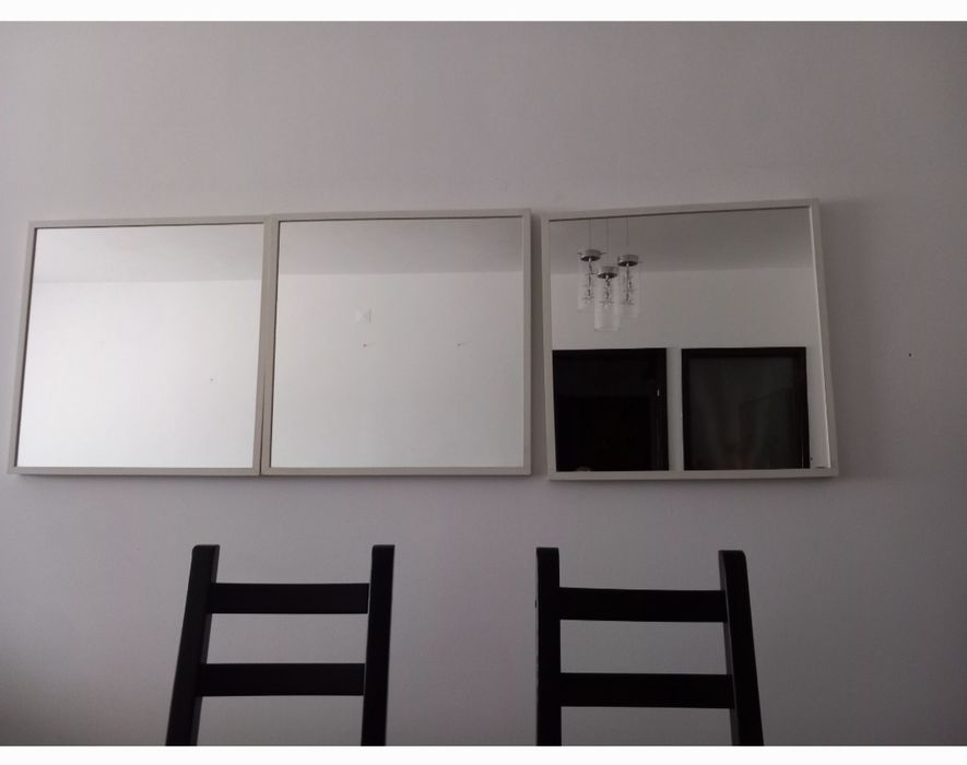 3 quadros + 3 espelhos.