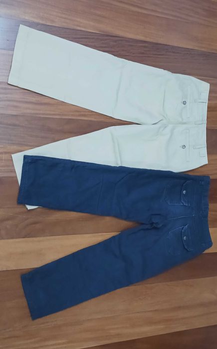 2 Calças de sarja para criança - 7/8 anos