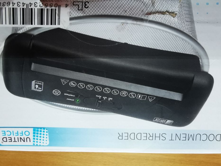 NISZCZARKA dokumentów na kosz jak nowa karton