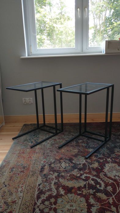 Metalowo-szklany stolik IKEA Vittsjo 65x35x55cm
