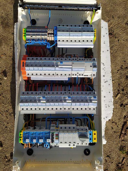 Tablica elektryczna, rozdzielnica, gotowa do montażu, prefabrykacja
