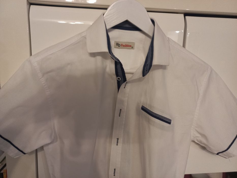 Koszula chłopięca biała 140