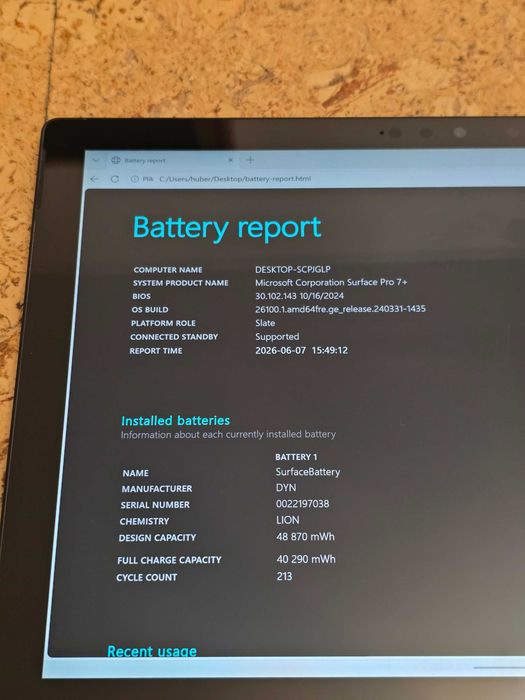 Tablet Microsoft Surface Pro 7+ (plus) w świetnym stanie
