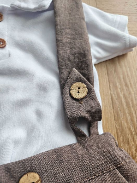 Ubranko na chrzest eleganckie dla chłopca 74/80pca