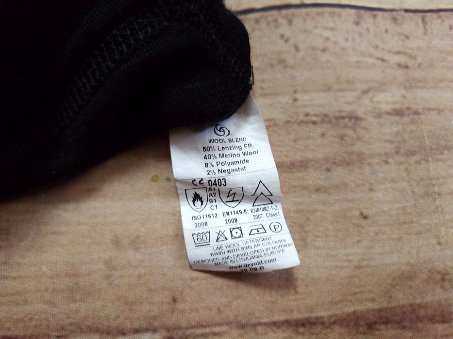 DEVOLD Safe Kalesony Męskie Czarne Wełna Merino r. L