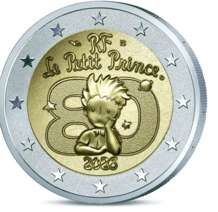 França 2026 - Moeda proof 2€ pequeno príncipe