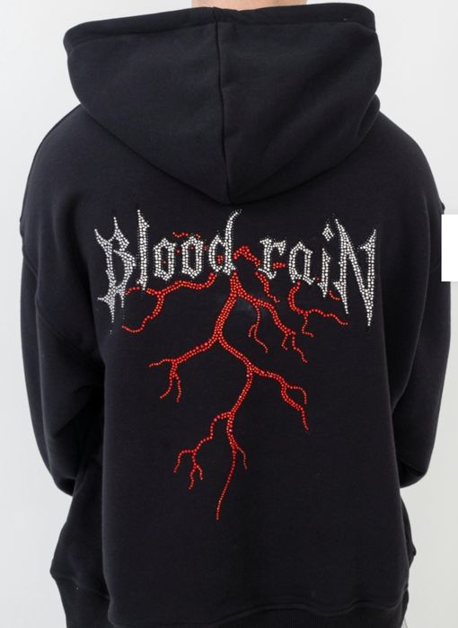Bluza z kapturem kryształki Disarray Blood Rain roz S