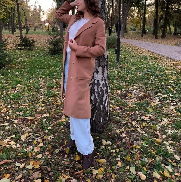 Жіноче кашемірове пальто, camel
