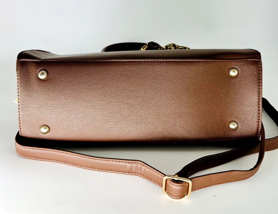 Nowa torebka a4 shopperka brązowa chusta