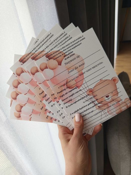 Ankiety karty na roczek chrzest