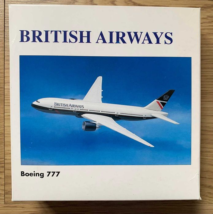 Boeing 777-200 British Airways Herpa 1:500 Com Caixa