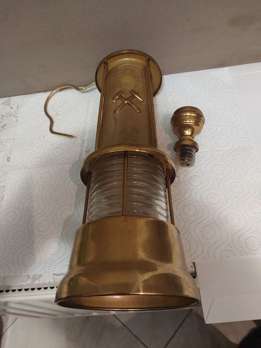 Stara lampa górnicza (karawka)