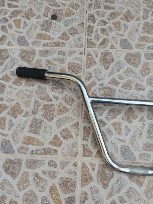 guiador de bicicleta BMX cromado