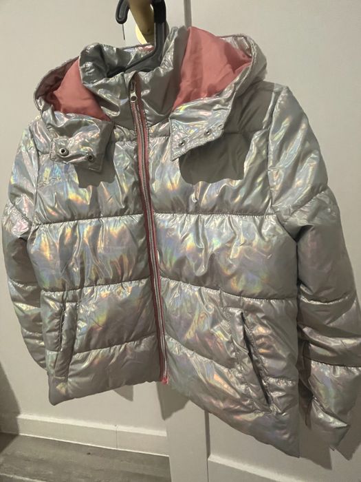 Kurtka holograficzna dziewczęca 134/140