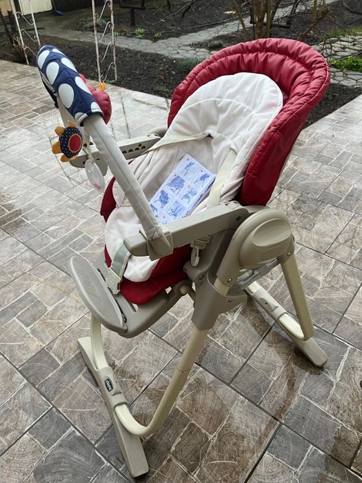 Стільчик для годування Chicco Polly Magic червоний