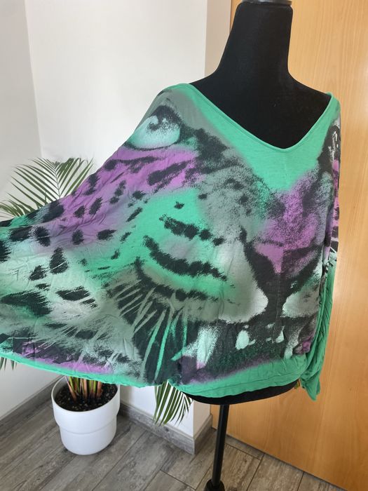 Top verde manga morcego Miss Sixty – estilo off shoulder
