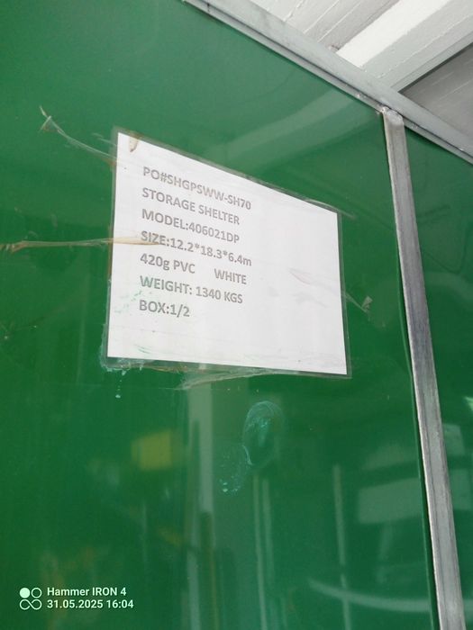 Namiot magazynowy hala ,garaż  18,3x12,2x6,4 m