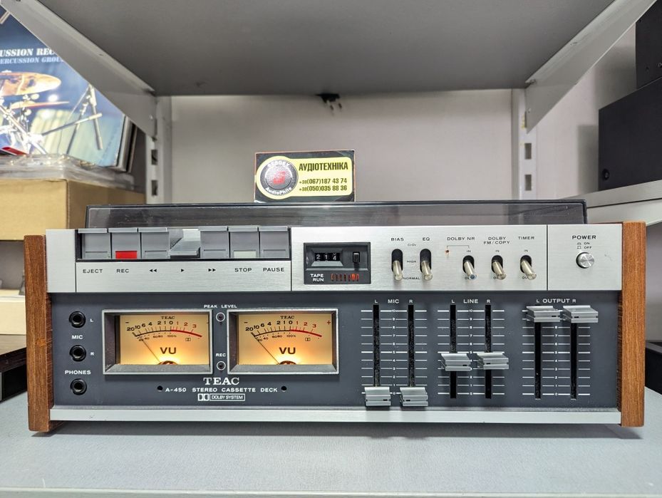 TEAC A-450. Stereo Cassette Deck. Dolby Copy/Timer.  Вес 9,5 кг. JAPAN