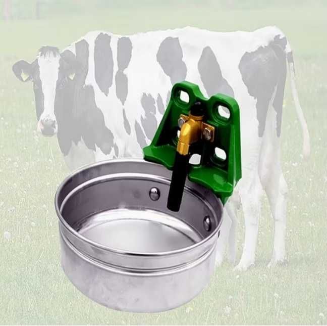 Poidło miskowe z zaworem rurowym dla bydła krów koni duże 5 litrów
