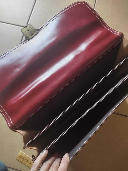 Toscanio made in italy teczka z naturalnej skóry uniseks