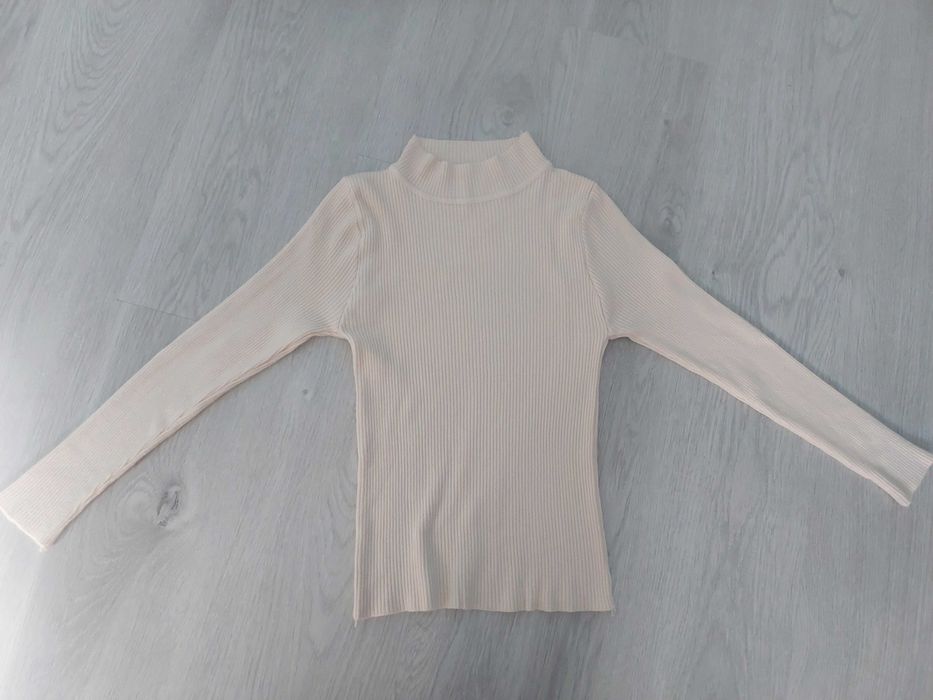 UNI sweter golf półgolf damski prążek dzianina casual basic nowy