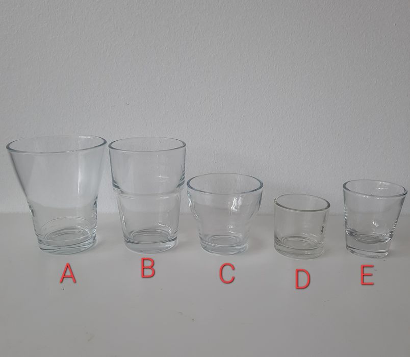 Copos vários para bar restaurante café