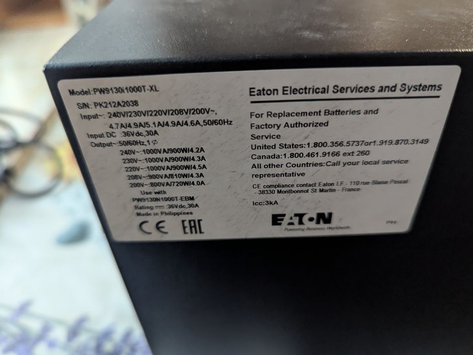 ИБП ДБЖ Eaton 9130 30А 360вт/ч можно использовать как зарядную станцию