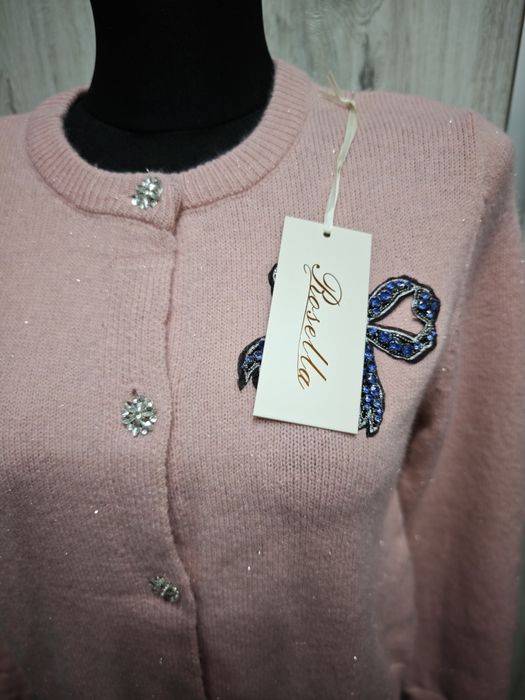 Sweter puder róż rozpinany new collection roz M-L