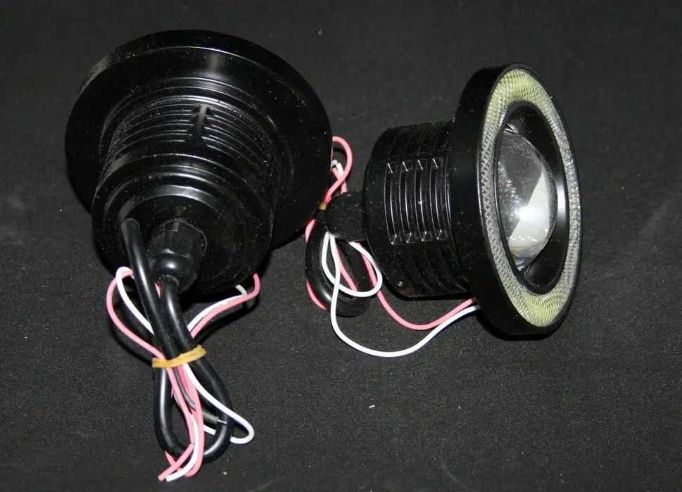 DRL ангельские глазки+ противотуманные фары R500 64мм
