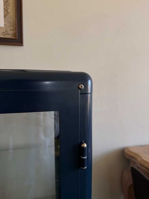 IKEA FABRIKÖR – witryna metalowa, szklana, granatowa | 2 sztuki