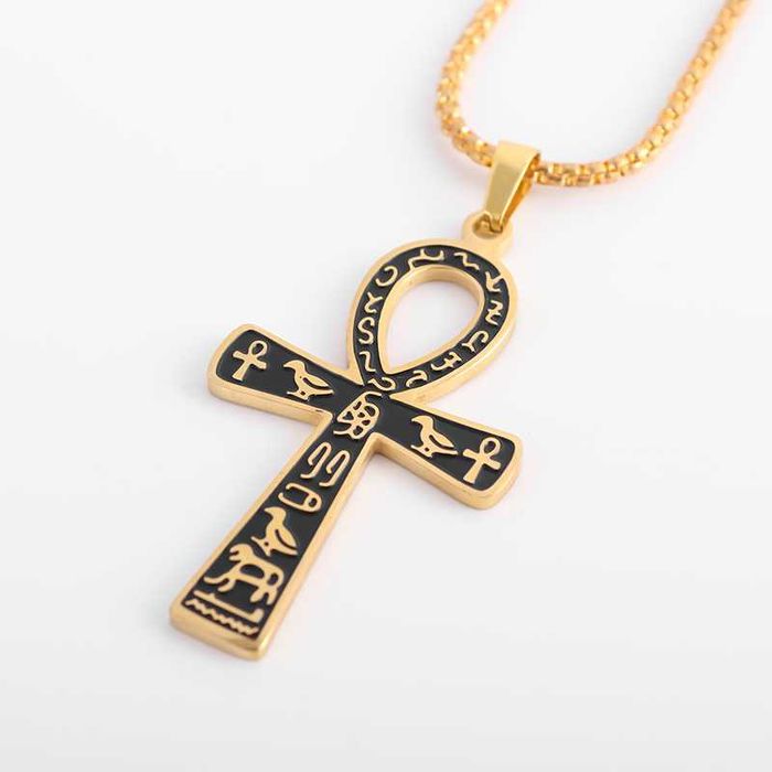 Ankh cruz pingente colar