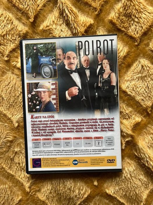 Agatha Christie Poirot tajemnica błękitnego ekspresu karty na stół dvd