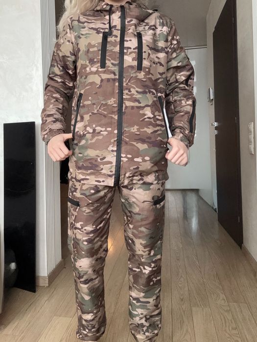 тактичний костюм  з матеріалу softshell камуфляжі мультикам XS